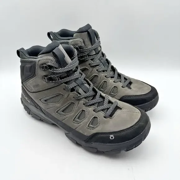 OBOZ Mens Sawtooth X Mid B-Dry Hiking Boots US 10 Gray Waterproof NIB